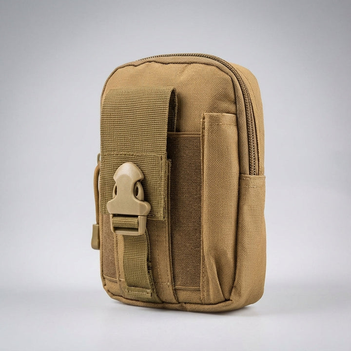 Grön taktisk MOLLE-ficka för bälte/ryggsäck. Slitstark förvaring för verktyg, utrustning & EDC. Idealisk för outdoor.