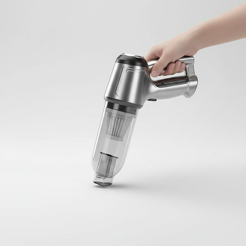 Kraftfull kompakt trådlös dammsugare för bil & hem. Effektiv rengöring med portabel design & lång batteritid.