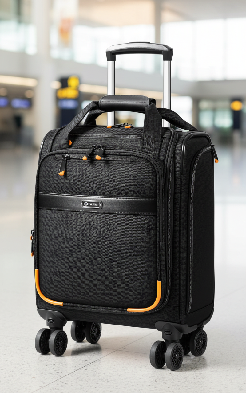 Kompakt TravelBuddy kabinväska på hjul, perfekt för smidigt handbagage och kortare resor.