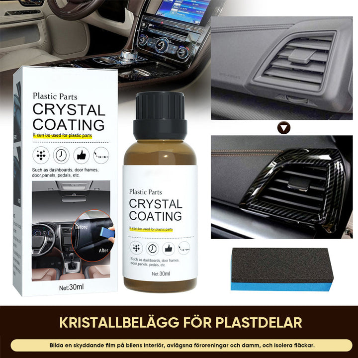 "Kristallbeläggning för biltillbehör ger bilen hållbar glans, skyddar ytor och är enkel att applicera."