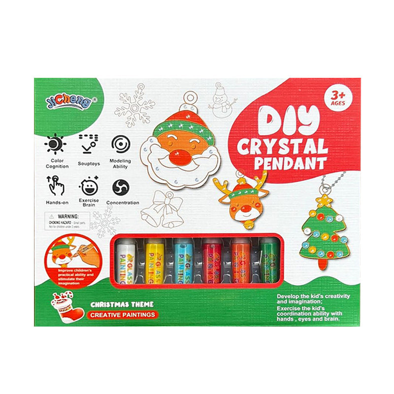 Kristallmålning DIY-kit med 6 färgglada hängen, barn som skapar konstverk och dekorerar med diamanter.