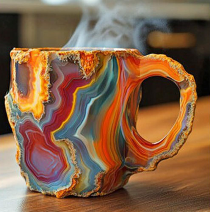 Elegant kaffemugg i kristall med magisk känsla för varma drycker