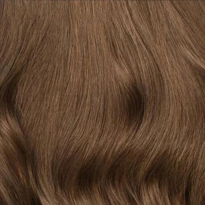 "Kvinna skiktad rak peruk, naturlig glans, mjuk, kort, brun och gyllene, 25-30 cm, elegant tillbehör för kvinnor."