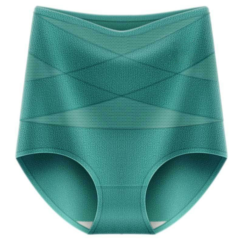 Kvinnors högmidjade kroppsformande trosor med korsdesign i elegant och smickrande stil, sömlös och bekväm passform.