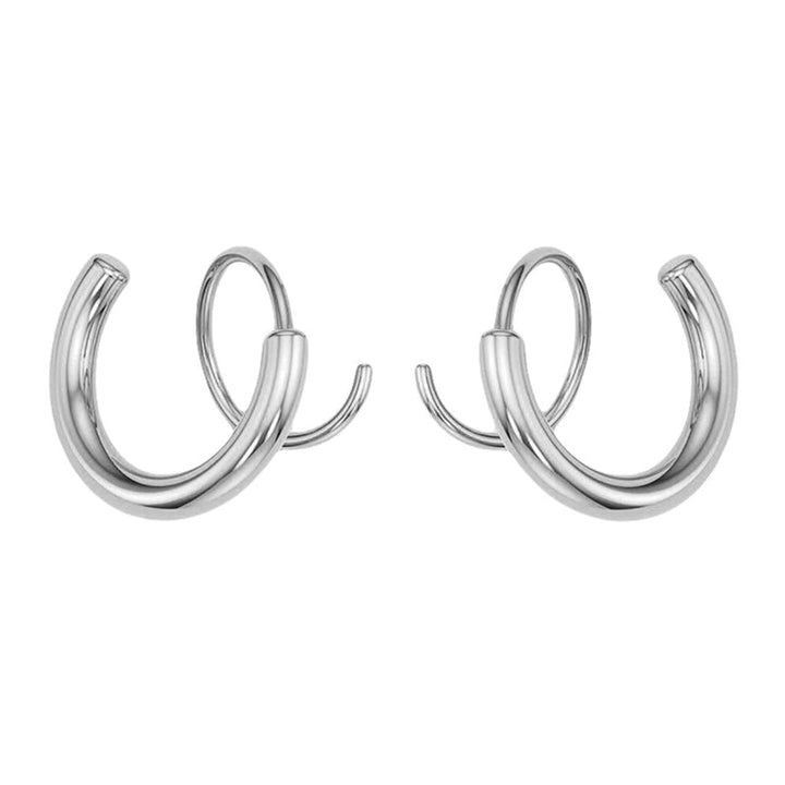 "Kvinnors kopparörhängen i spiralform med 14k guldplätering, elegant design för alla tillfällen."