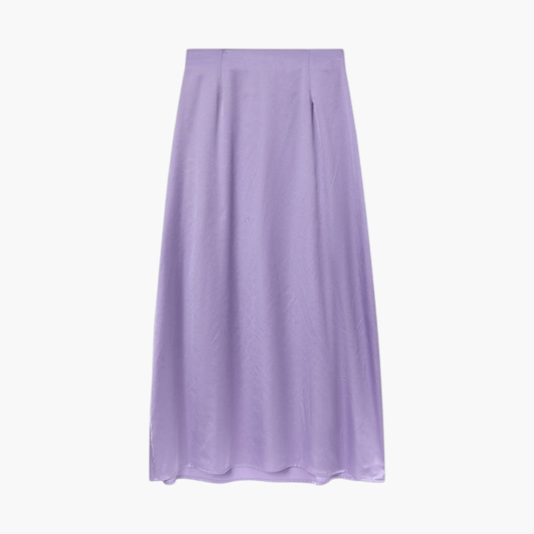 Rak maxikjol för kvinnor med hög midja. Golvlång design, mångsidig för både vardag & fest.