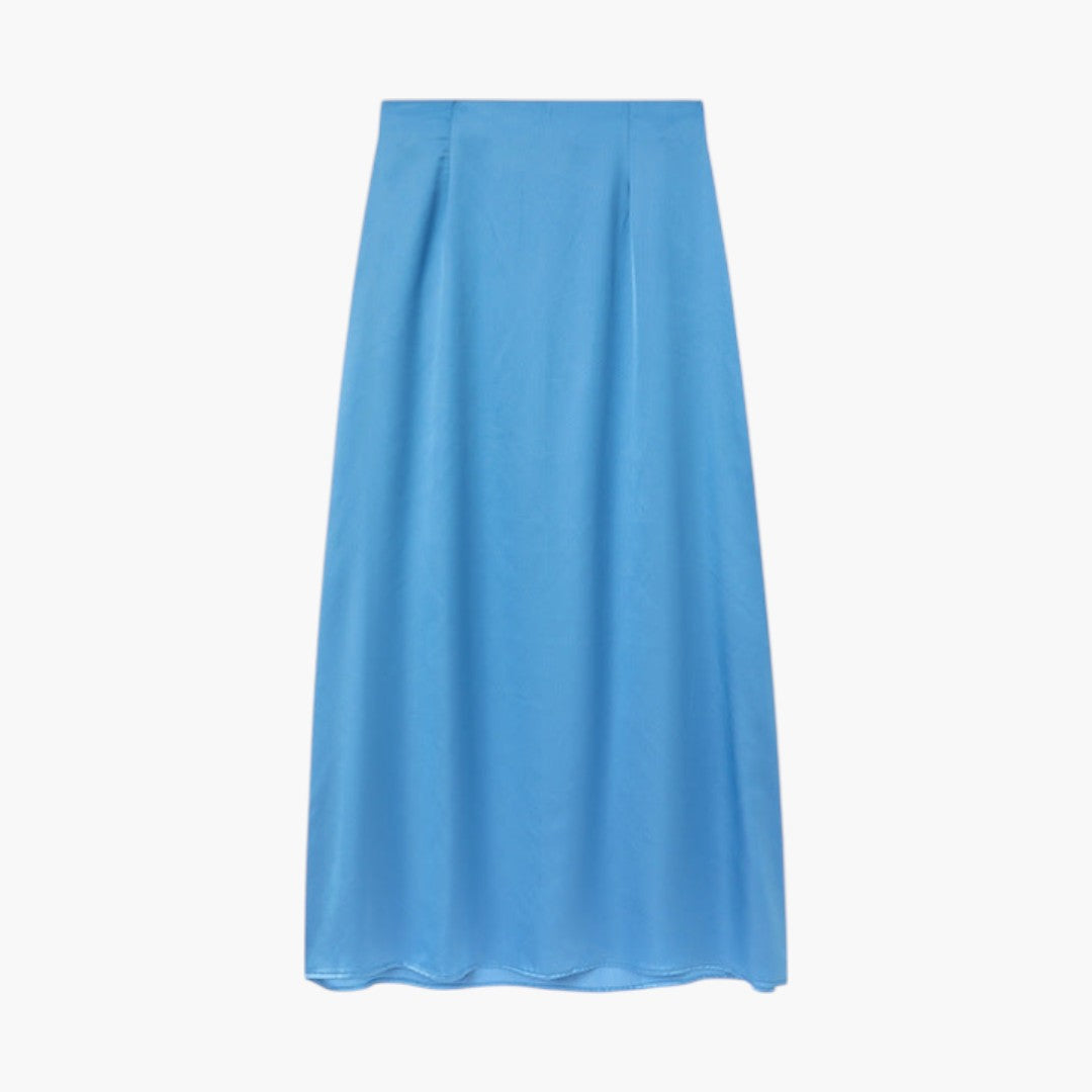 Lång, rak maxikjol för kvinnor i enfärgad design. Hög midja för en modern och bekväm look.