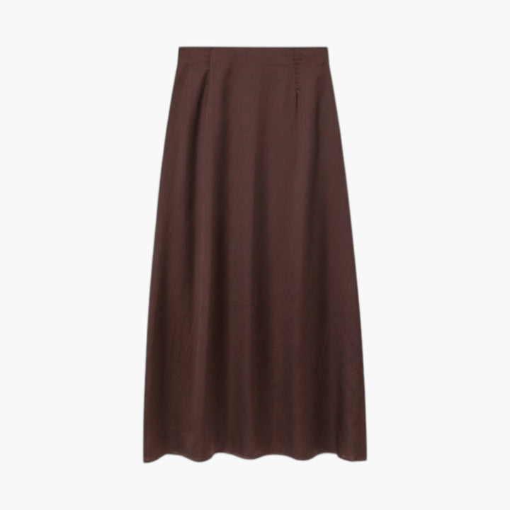 Festlig maxikjol för kvinnor med hög midja. Rak design skapar en elegant och sofistikerad stil.