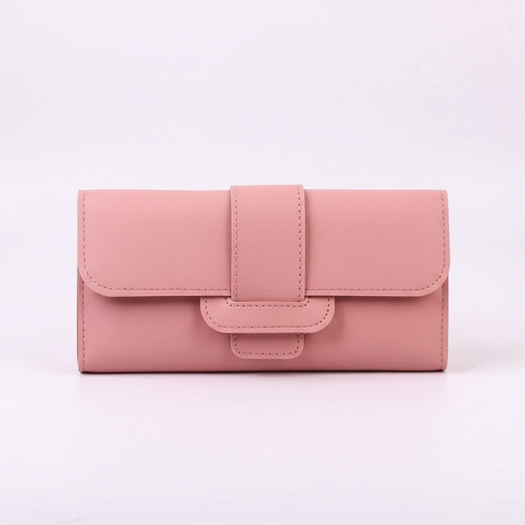 Svart lång herrplånbok i stilrent PU-läder. Många kortfack och elegant design. En praktisk accessoar.