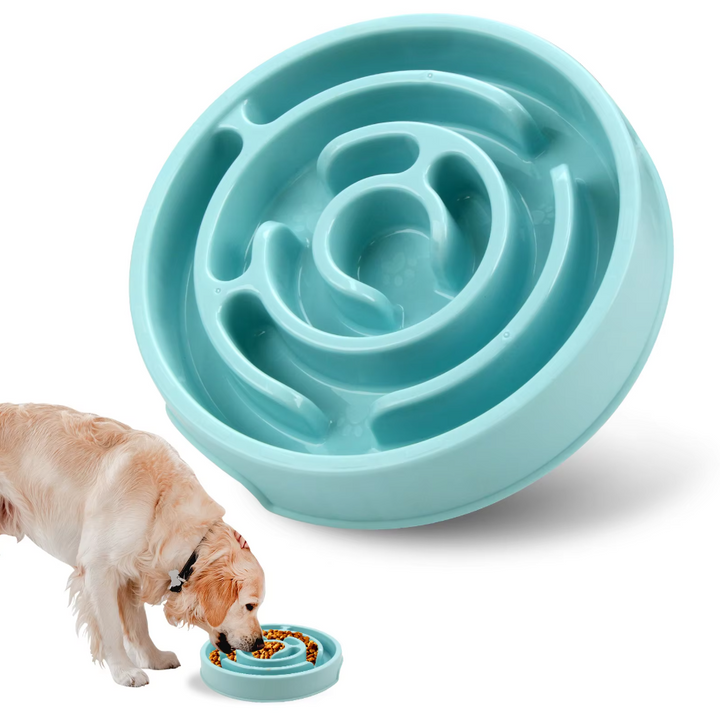 Interaktiv långsam matskål för hundar. Stimulerar hunden mentalt och saktar ner måltiden för bättre hälsa.