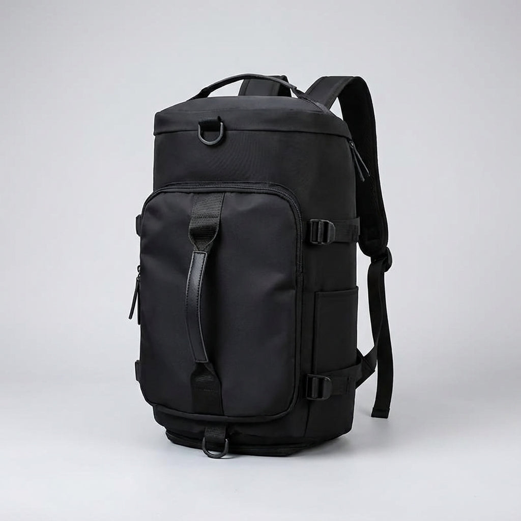 Voyagrin reseryggsäck, perfekt för vandring och äventyr. Organiserad packning, bekväm design.
