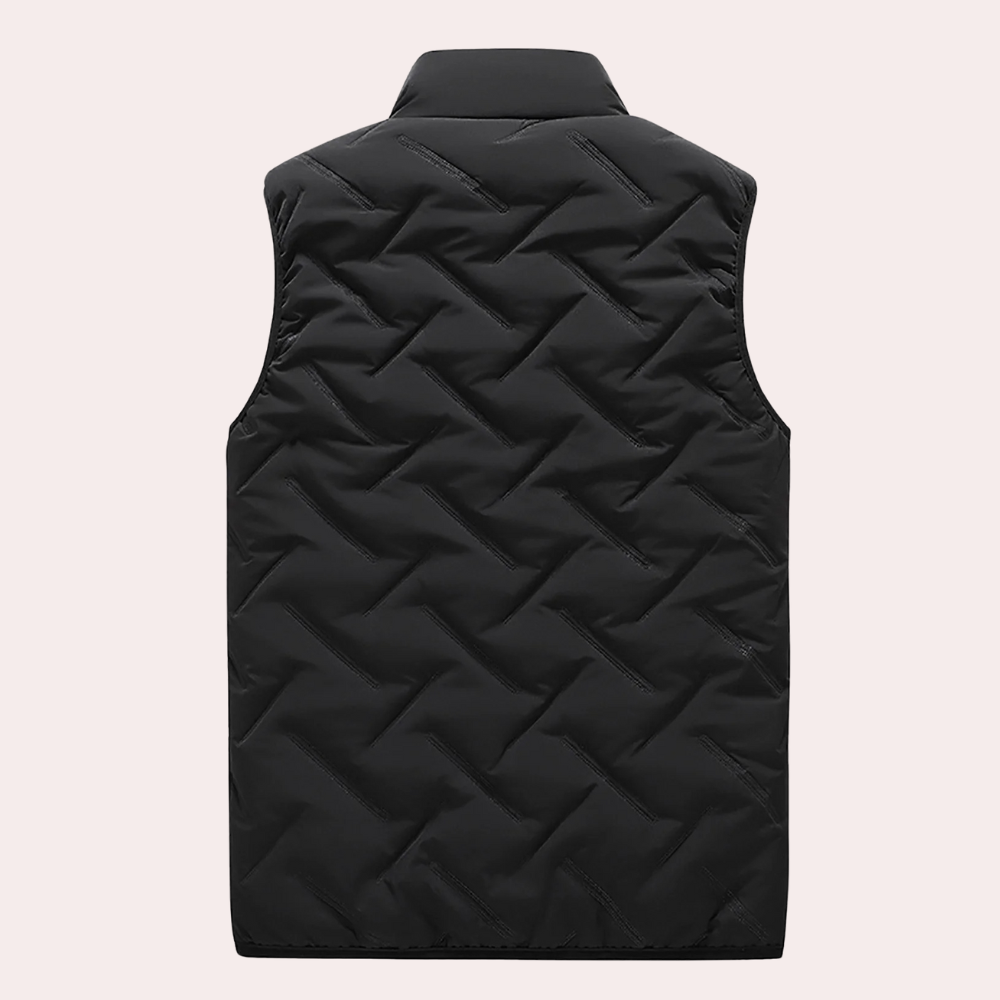 Bekväm herrkläder: Lättviktig väst för män. Stilren casual mode, perfekt som ytterkläder.