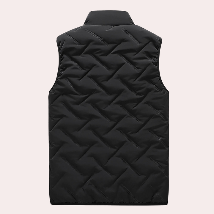 Bekväm herrkläder: Lättviktig väst för män. Stilren casual mode, perfekt som ytterkläder.
