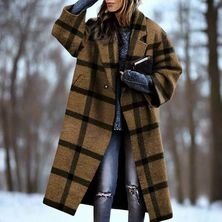 Lång Varm Kappa för Kvinnor | Milla Long Coat i Förtrollande Färger