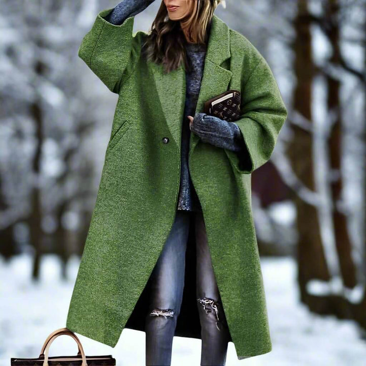 Lång Varm Kappa för Kvinnor | Milla Long Coat i Förtrollande Färger
