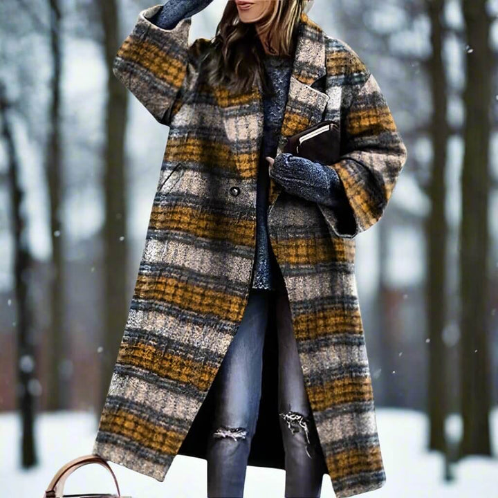 Lång Varm Kappa för Kvinnor | Milla Long Coat i Förtrollande Färger