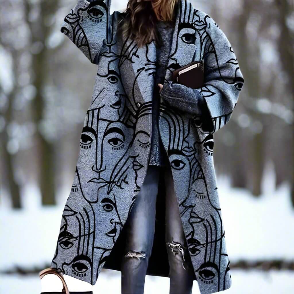 Lång Varm Kappa för Kvinnor | Milla Long Coat i Förtrollande Färger