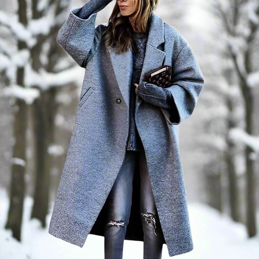 Lång Varm Kappa för Kvinnor | Milla Long Coat i Förtrollande Färger