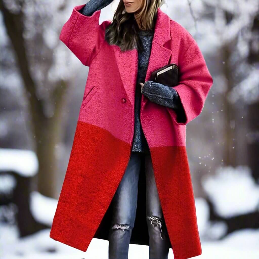 Lång Varm Kappa för Kvinnor | Milla Long Coat i Förtrollande Färger
