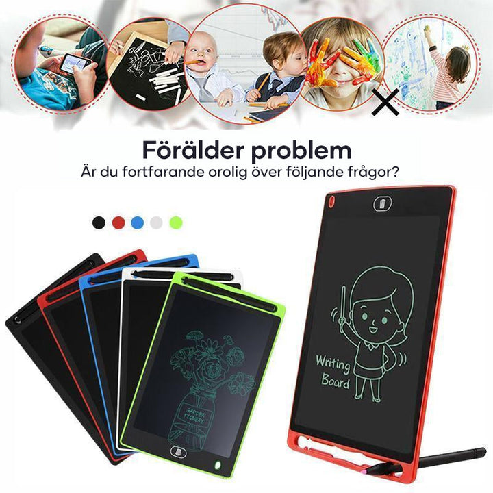 "LCD-skrivplatta för barn, lätt, tunn design, tryckkänslig yta, perfekt för ritande och skrivande, utbildning och lek"