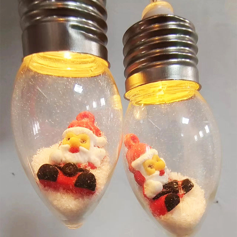 "LED-ljussträngar med julmotiv som renar och snögubbar skapar magisk stämning i hemmet."