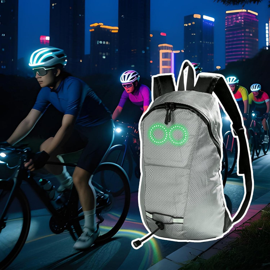 Unisex LED-ryggsäck för äventyr, vattentät design, ljudresponsivt ljus. Perfekt för festivaler & resor.
