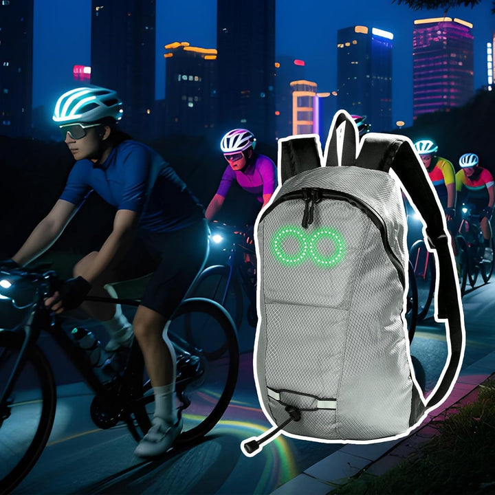 Unisex LED-ryggsäck för äventyr, vattentät design, ljudresponsivt ljus. Perfekt för festivaler & resor.