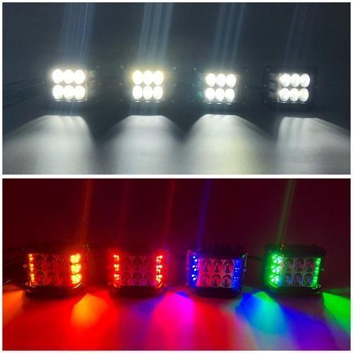 "LED strålkastare Off-Road, aluminiumhus, kombistrålereflektion, för biltillbehör, terrängfordon, vattentät IP67"