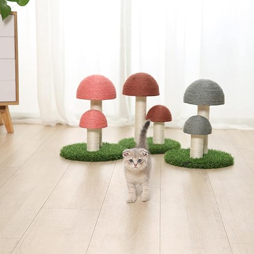 Svampformat kattklösträd av sisal, en rolig kattleksak som skyddar dina möbler och främjar kattens hälsa.