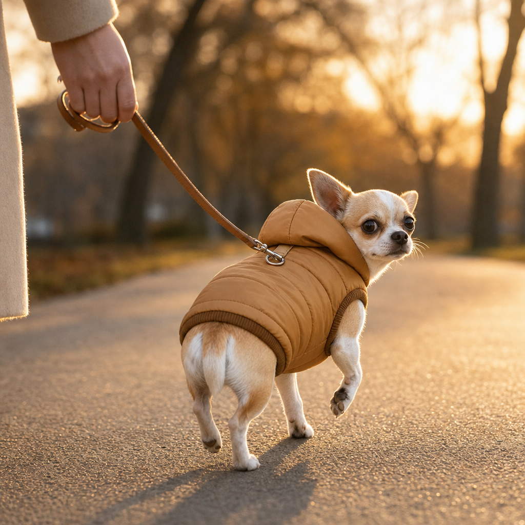 Varm vinterjacka för hund i snygg design