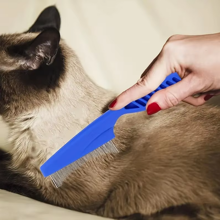 Loppkamm-set för hund & katt. Skonsam och effektiv pälsvård mot loppor och parasiter.