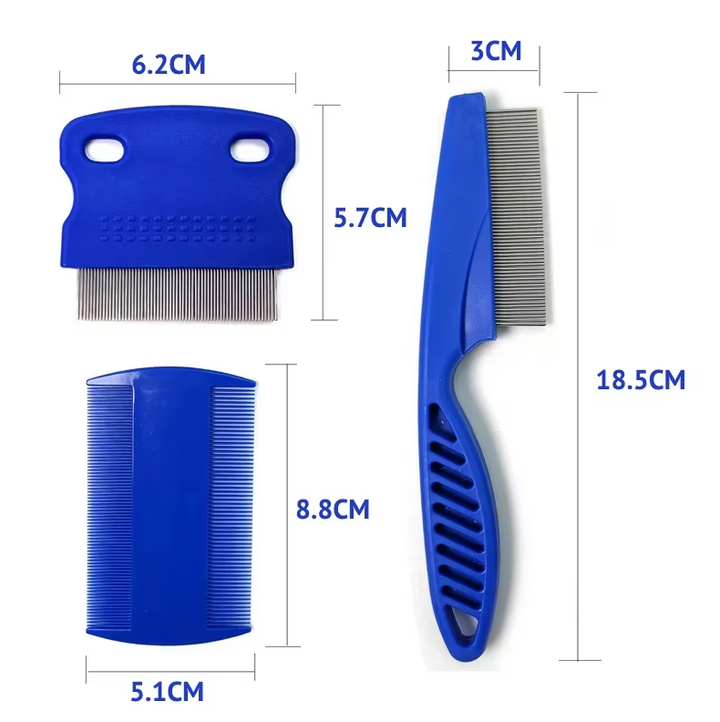 Ergonomisk loppkam i handen, designad för skonsam grooming och parasitborttagning på hund & katt.