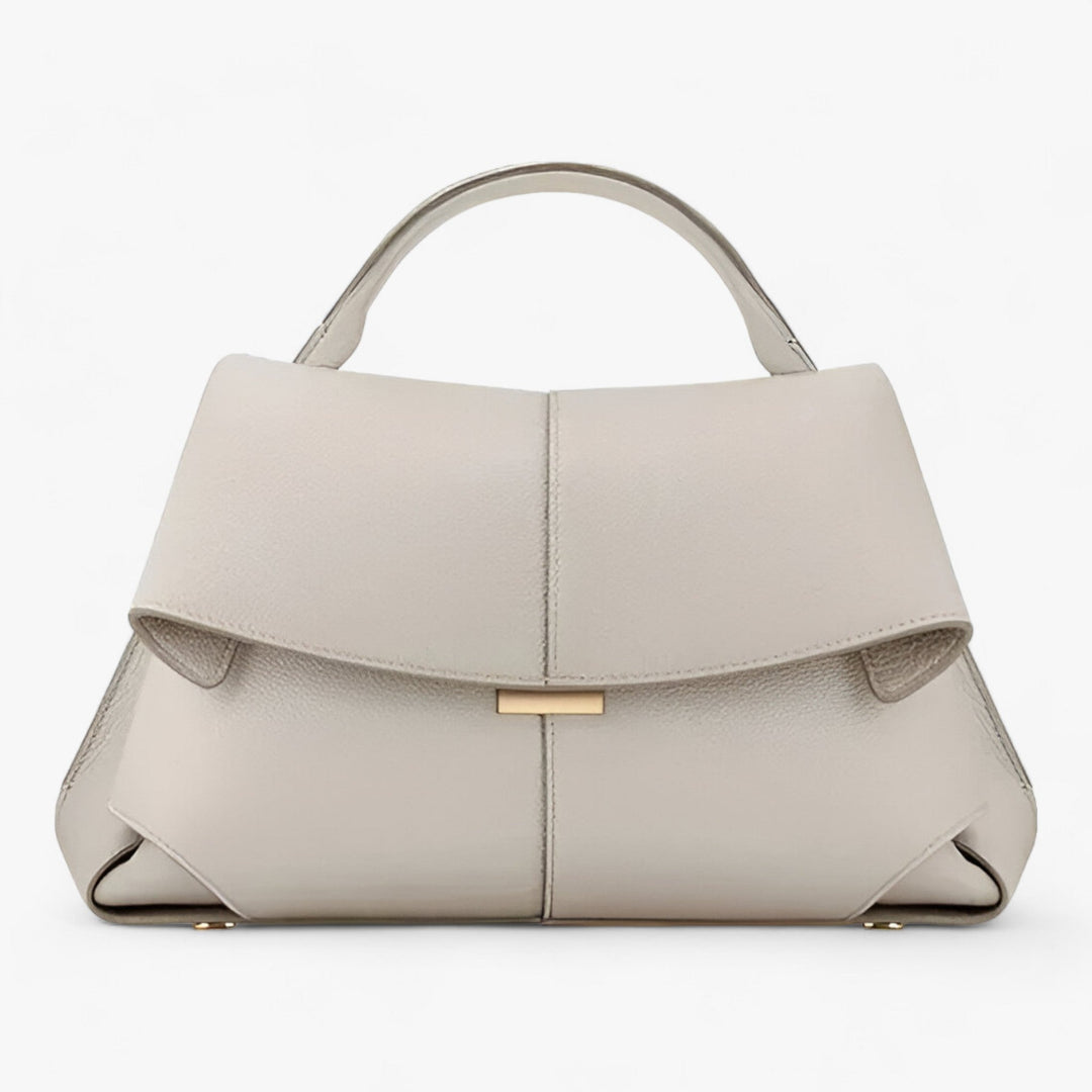 Vit dam handväska med topphandtag i elegant design