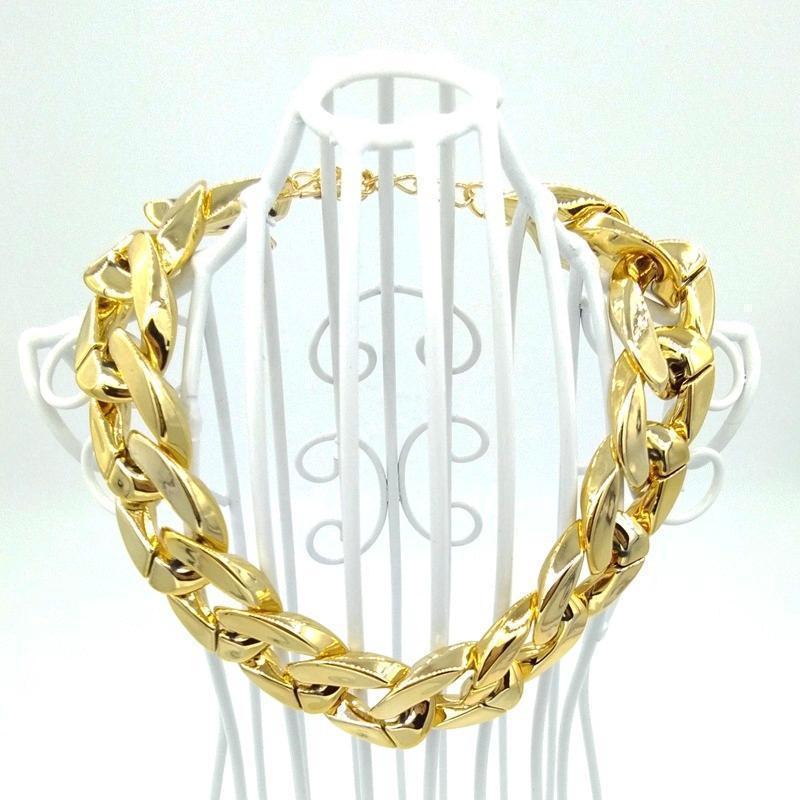 "Lyxigt guldpläterat hundhalsband med hip-hop stil, glänsande finish, tre storlekar, modeaccessoar för husdjur."