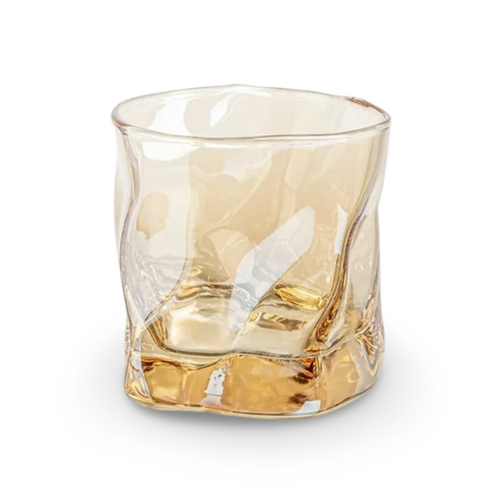 Handgjorda whisky- & cocktailglas, lyxigt set med vriden design. Mångsidiga dryckesglas för fest.