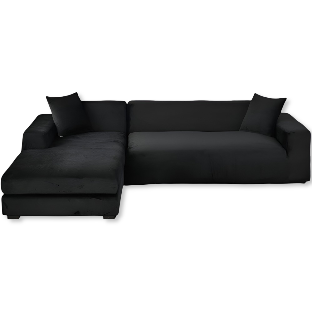 Lyxigt stretch sofföverdrag i mjukt, skyddande material, för en bekväm och stilren soffa.