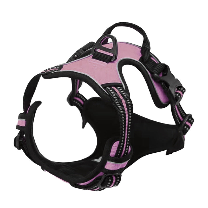 Justerbar hundsele med reflex. Ger komfort och säkerhet för hunden i bil och på tur.