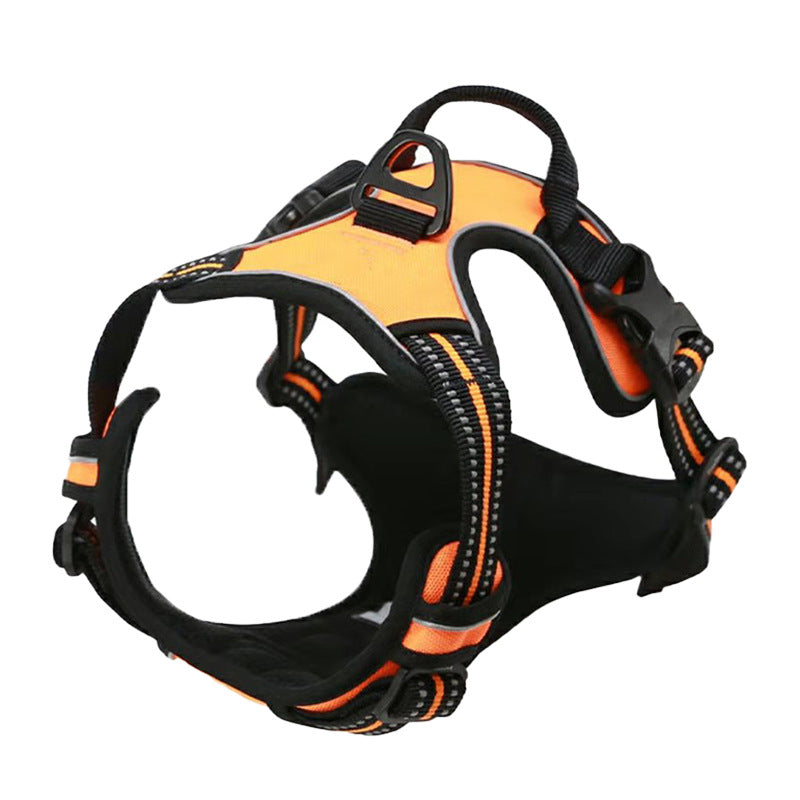 Slitstark hundsele med reflex för både bil och promenad. Hög säkerhet och komfort.