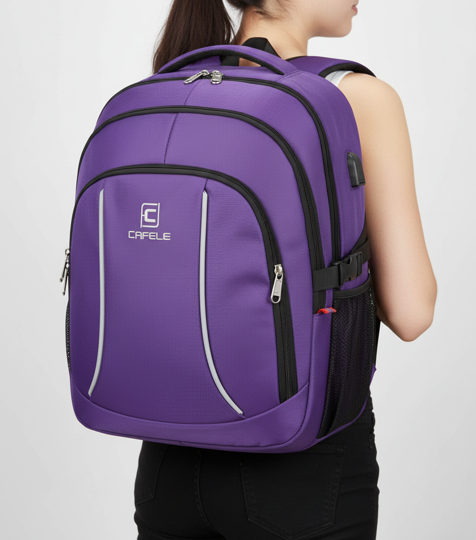 Unisex ryggsäck i modern design. Mångsidig pendlarväska, stilren resekompanjon med smart organisering.