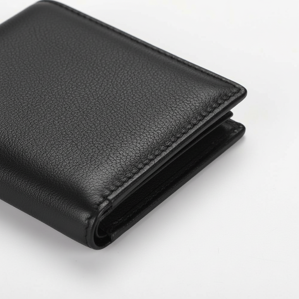 Brun elegant herrplånbok i äkta läder med RFID-skydd, en perfekt presentidé.