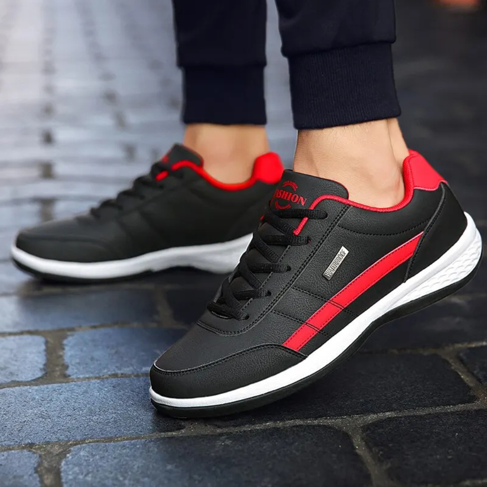 Bekväma herr sneakers med stötdämpning, idealiska för fritid. Stilrena & ortopediska.
