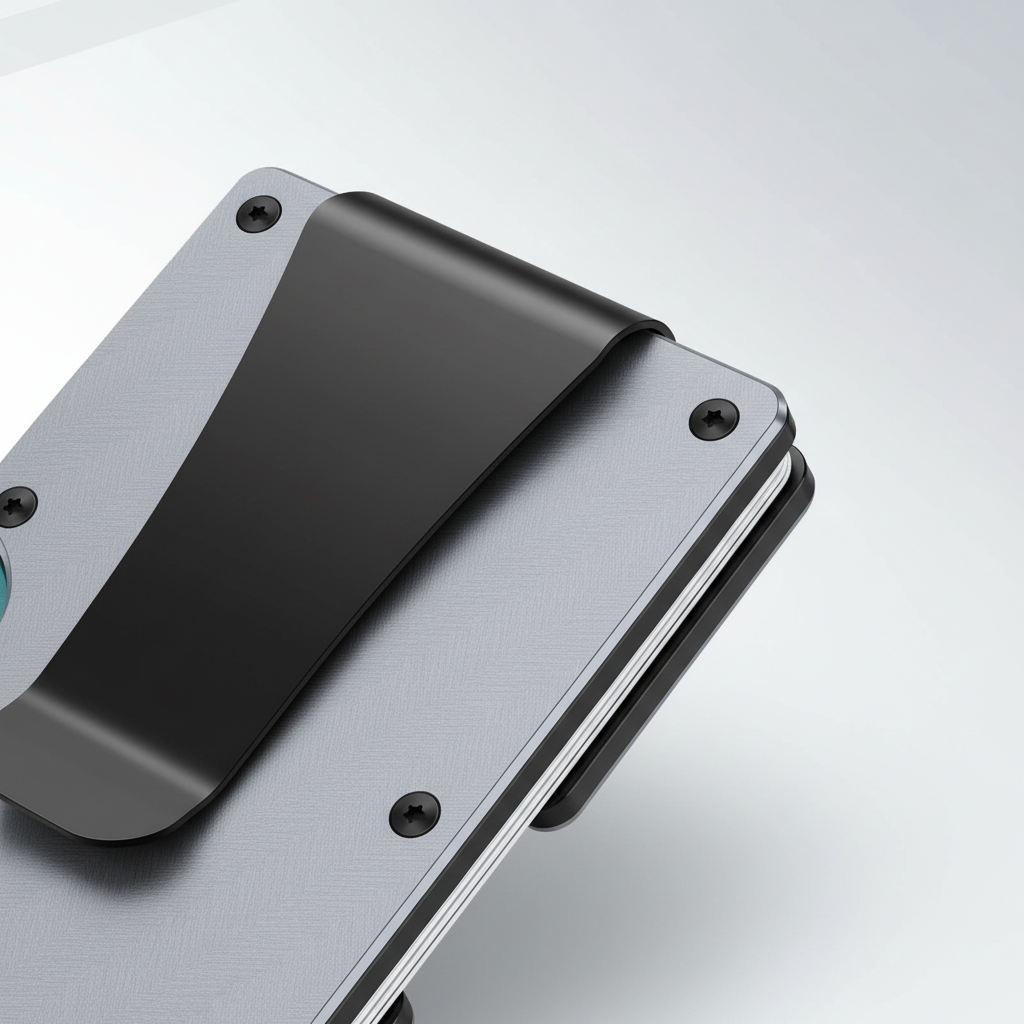 Profilbild av ultratunn SlimWallet RFID-plånbok som tydligt visar dess smala design. Perfekt för män.