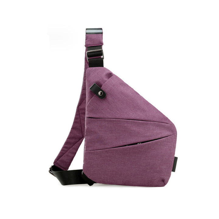 Kompakt anti-stöld axelväska, unisex design. Svart crossbody för daglig användning, säker organisering.