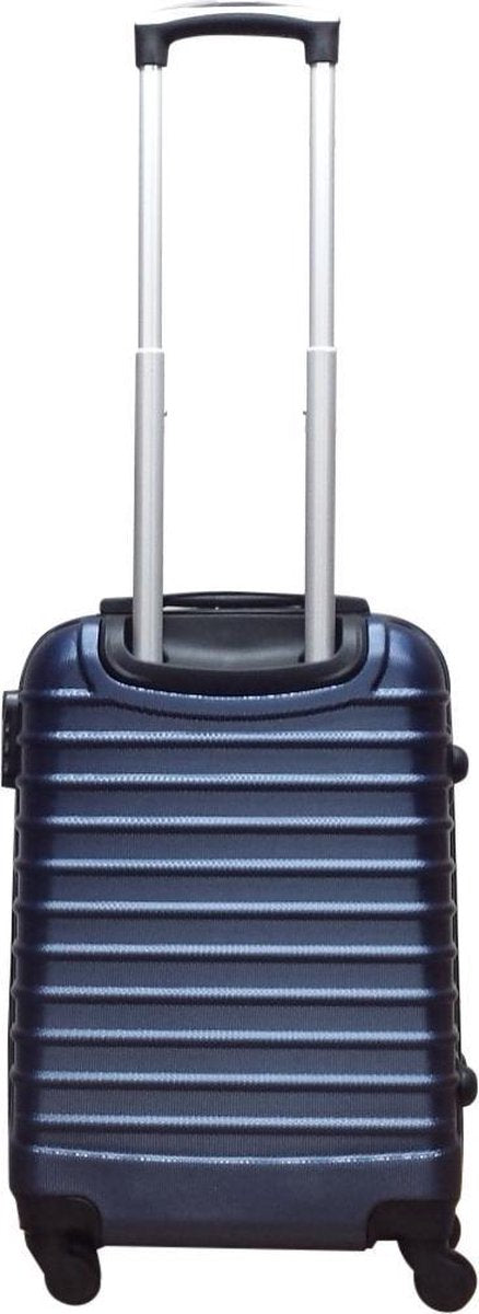 Mörkblåa hardcase-väskor i 2-pack, ett komplett bagageset för skyddad transport på resan.