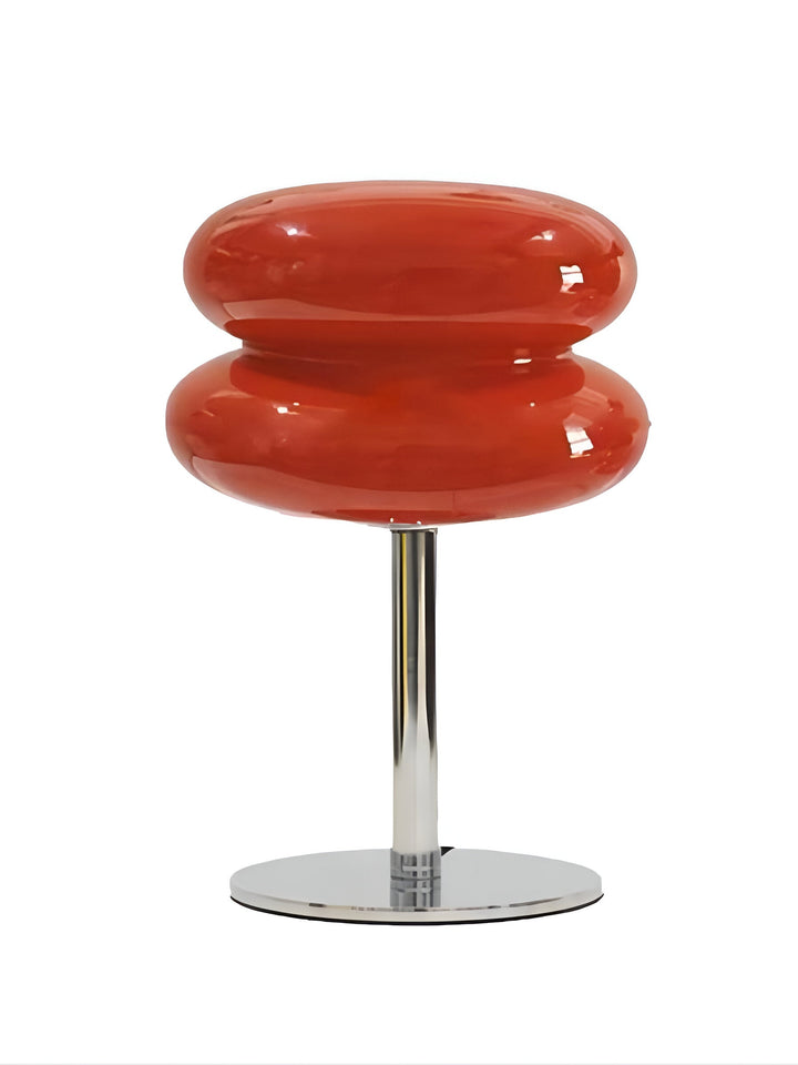 Unik macaron bordslampa i glas. Modern design som passar som dekorativ inredningsdetalj i varje hem.