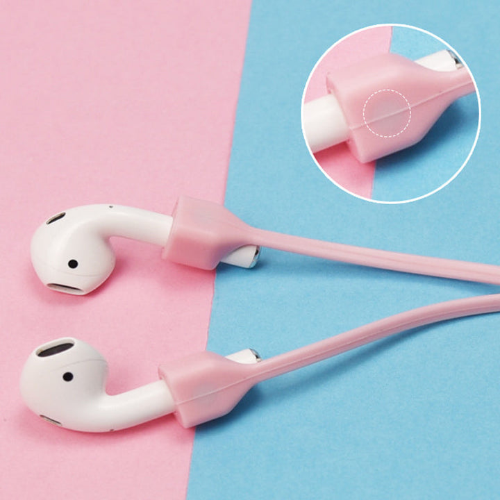 "Magnetisk Airpods nackrem i färgglad silikon, idealisk för sport, säker och bekväm användning med stark magnet."