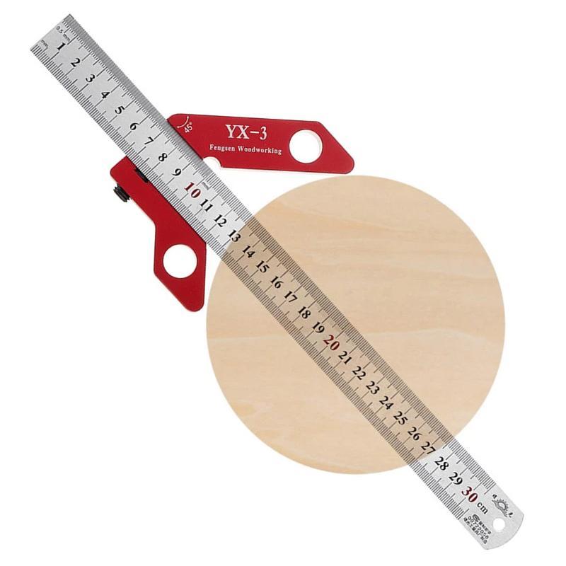 Magnetisk aluminium vinkelmätare, silver och röd, för träbearbetning, med magnet och exakt 45 och 90 graders mätning.