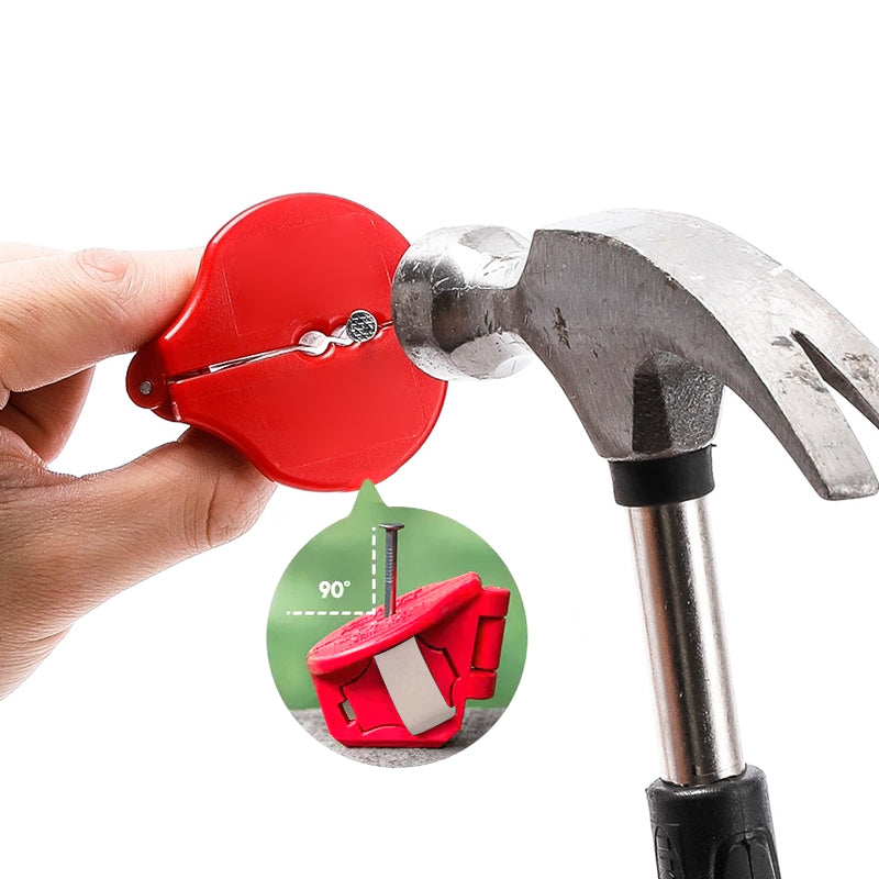 "Magnetisk säker spikhållare i slitstark ABS-plast med neodymmagneter och skyddsplatta för träbearbetningsprojekt."