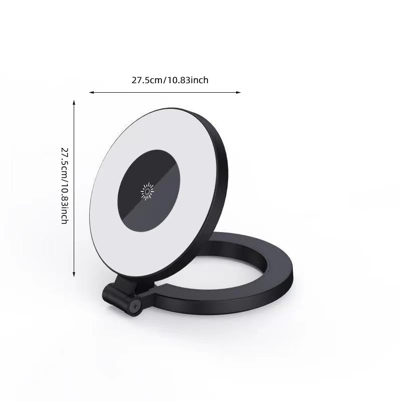 Magnetisk selfiepinne med stativ för mobiltelefoner, vit och svart, med teleskopisk design och 360° rotation för stabil och flexibel fotografering