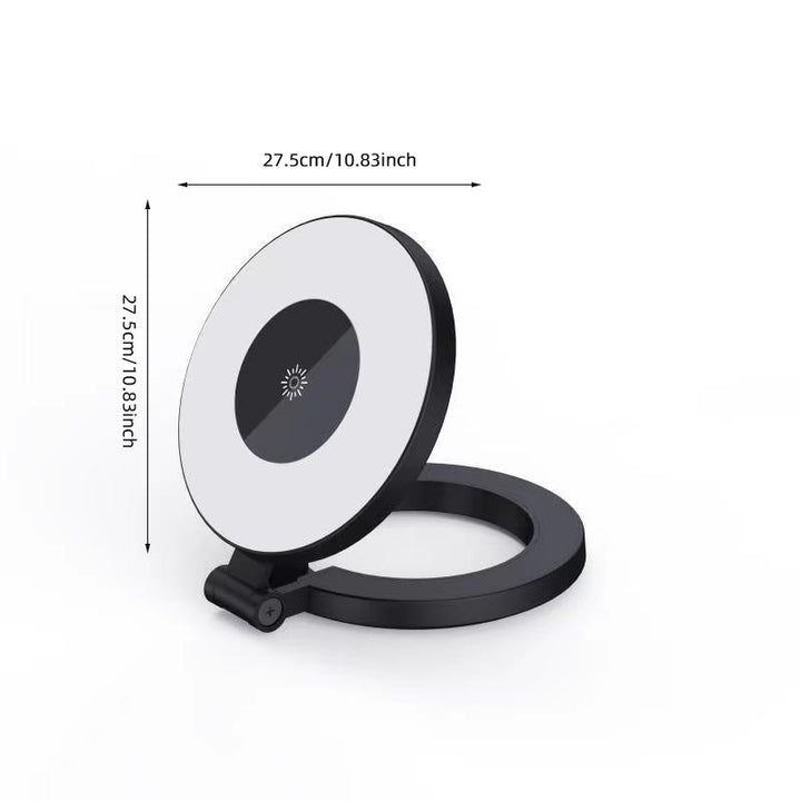 Magnetisk selfiepinne med stativ för mobiltelefoner, vit och svart, med teleskopisk design och 360° rotation för stabil och flexibel fotografering